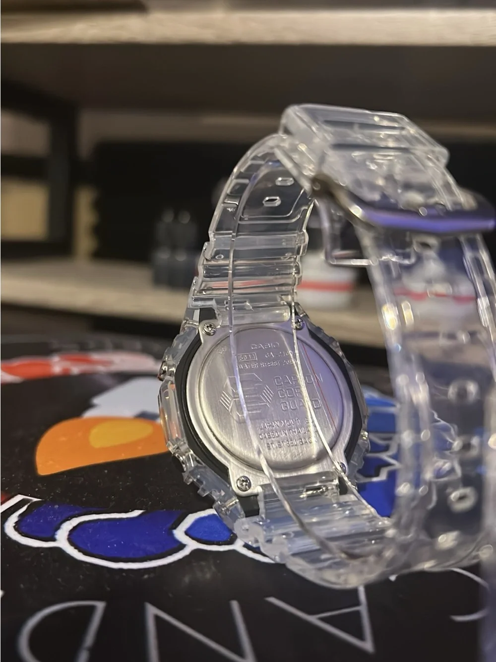 Casio Clear Transparent Band G-Shock with Multicolor Accents